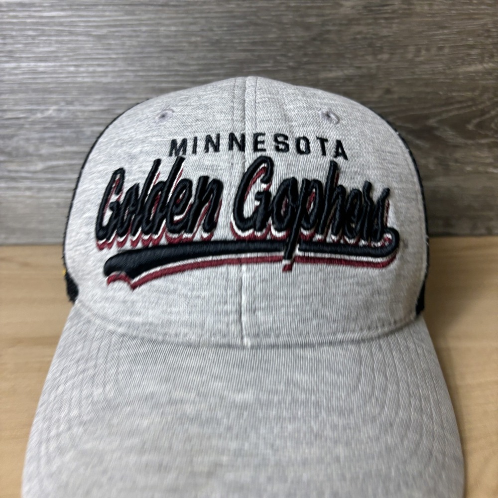 Minnesota Golden Gophers Hat Cap Snap Back Gray Black NCAA Football Trucker Mens - Picture 3 of 10